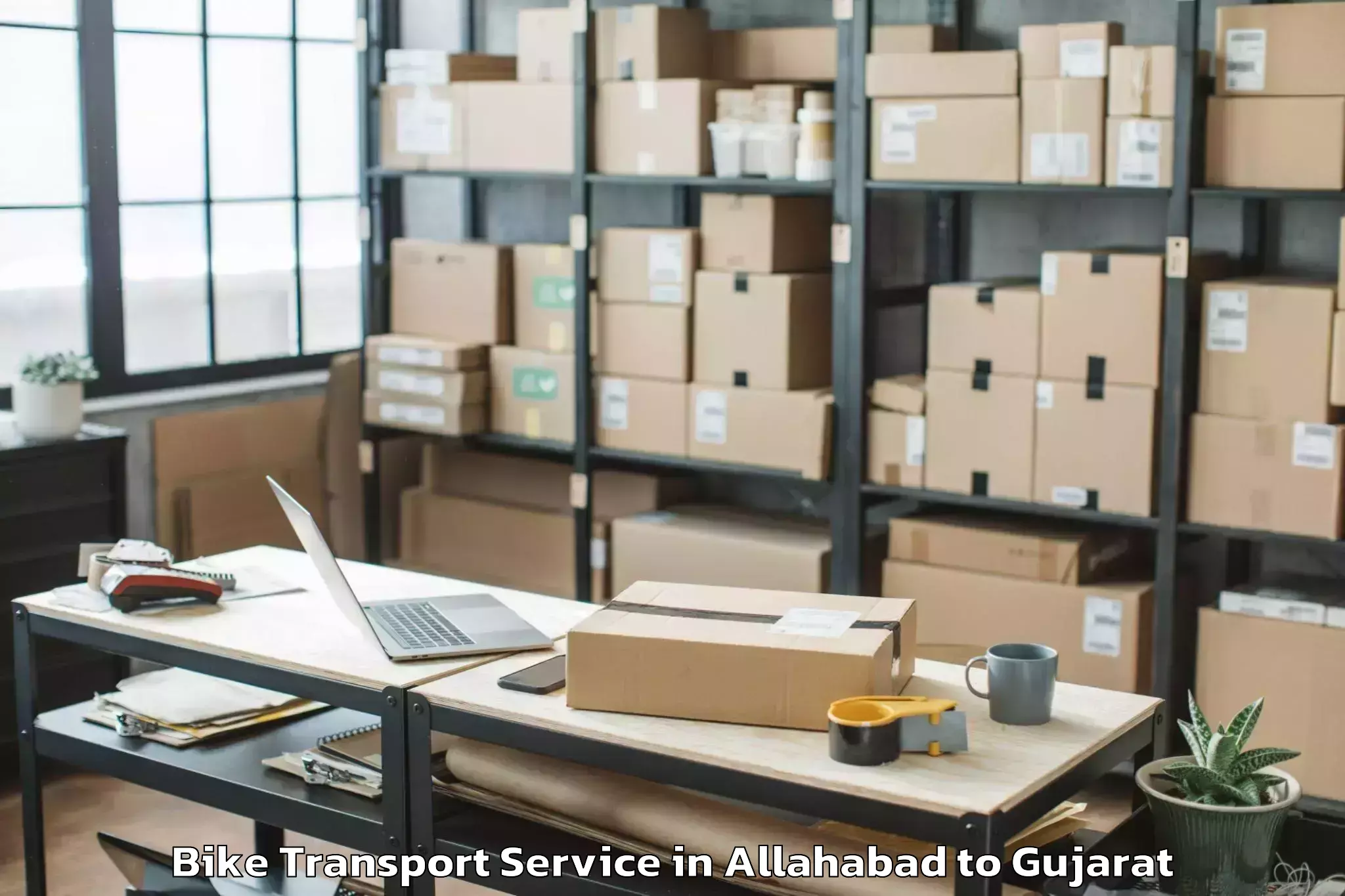 Book Your Allahabad to Gujarat University Ahmedabad Bike Transport Today